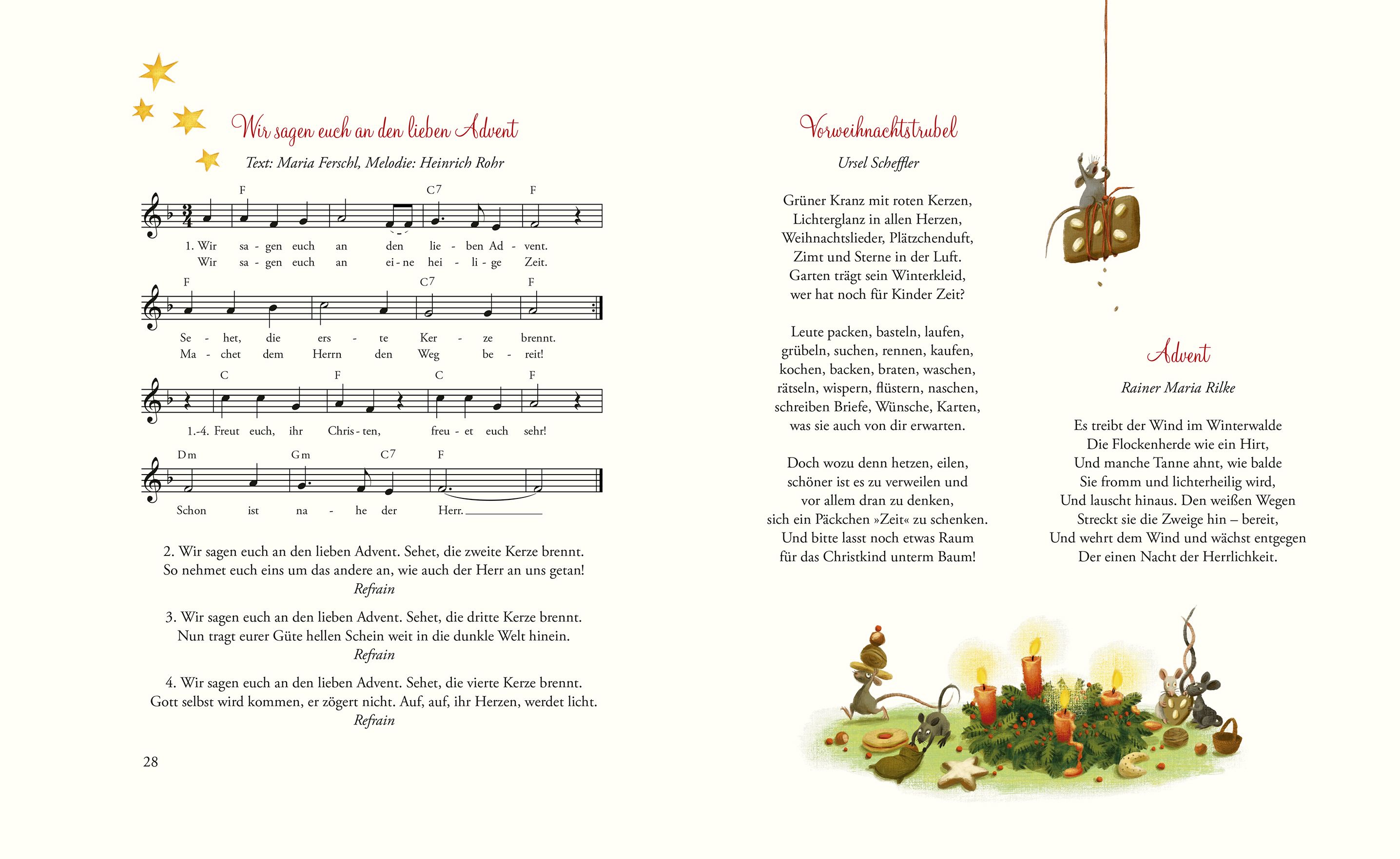 Wunderbare Weihnachtszeit - Ein Hausbuch mit Geschichten, Liedern und Gedichten