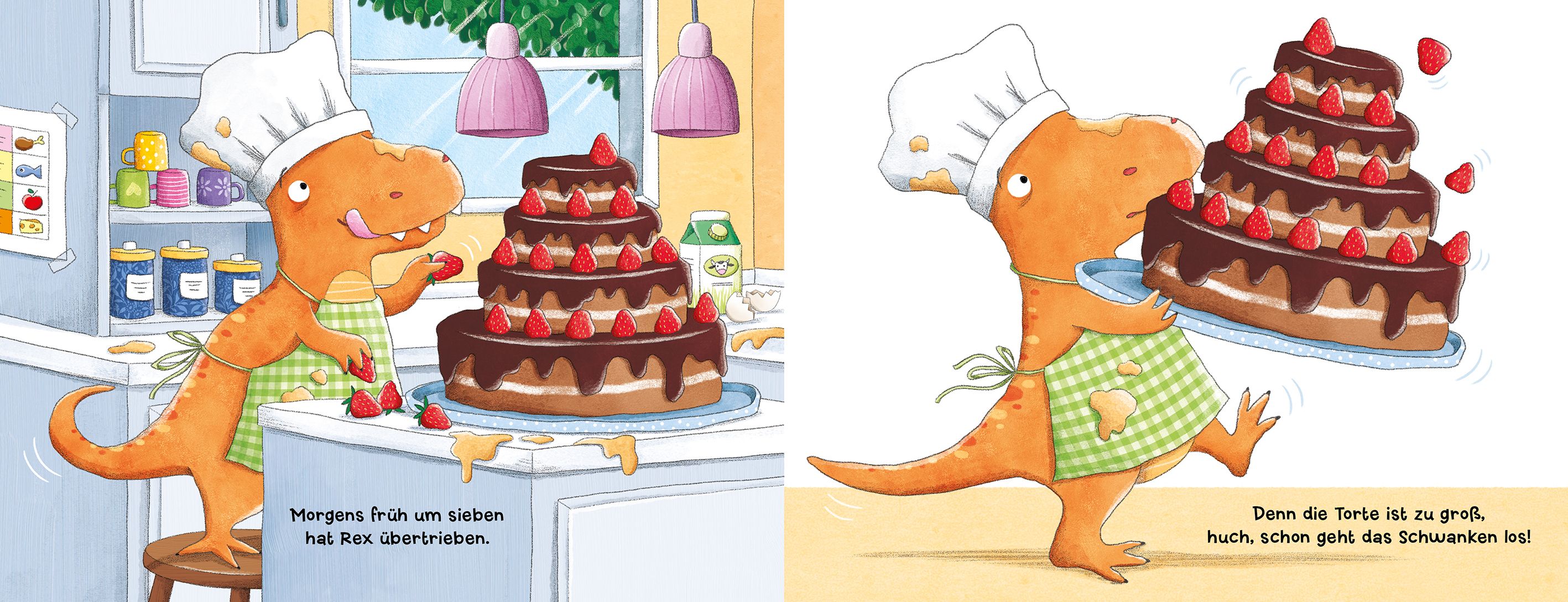 Morgens früh um sechs gähnt der kleine Rex
