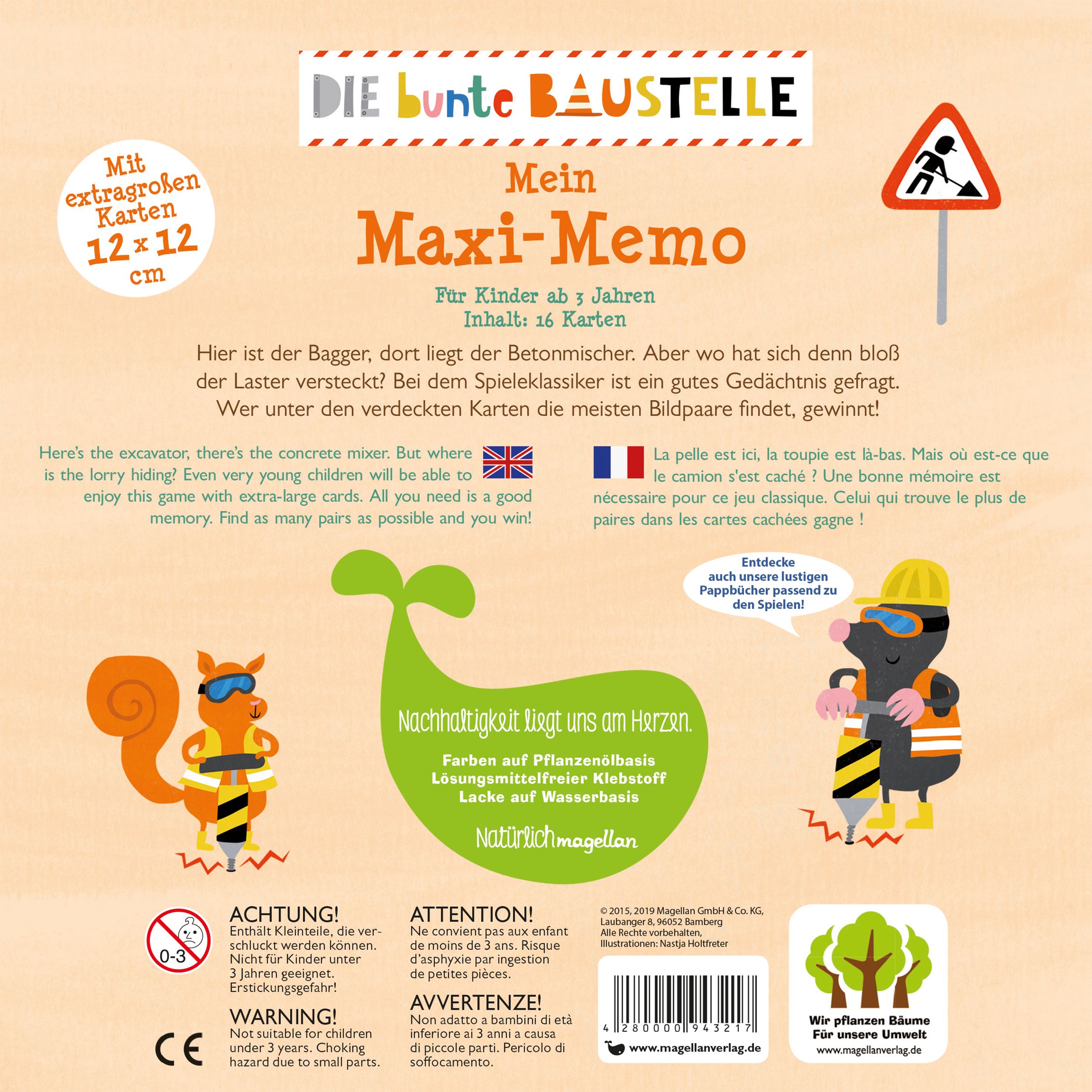 Die bunte Baustelle - Mein Maxi-Memo