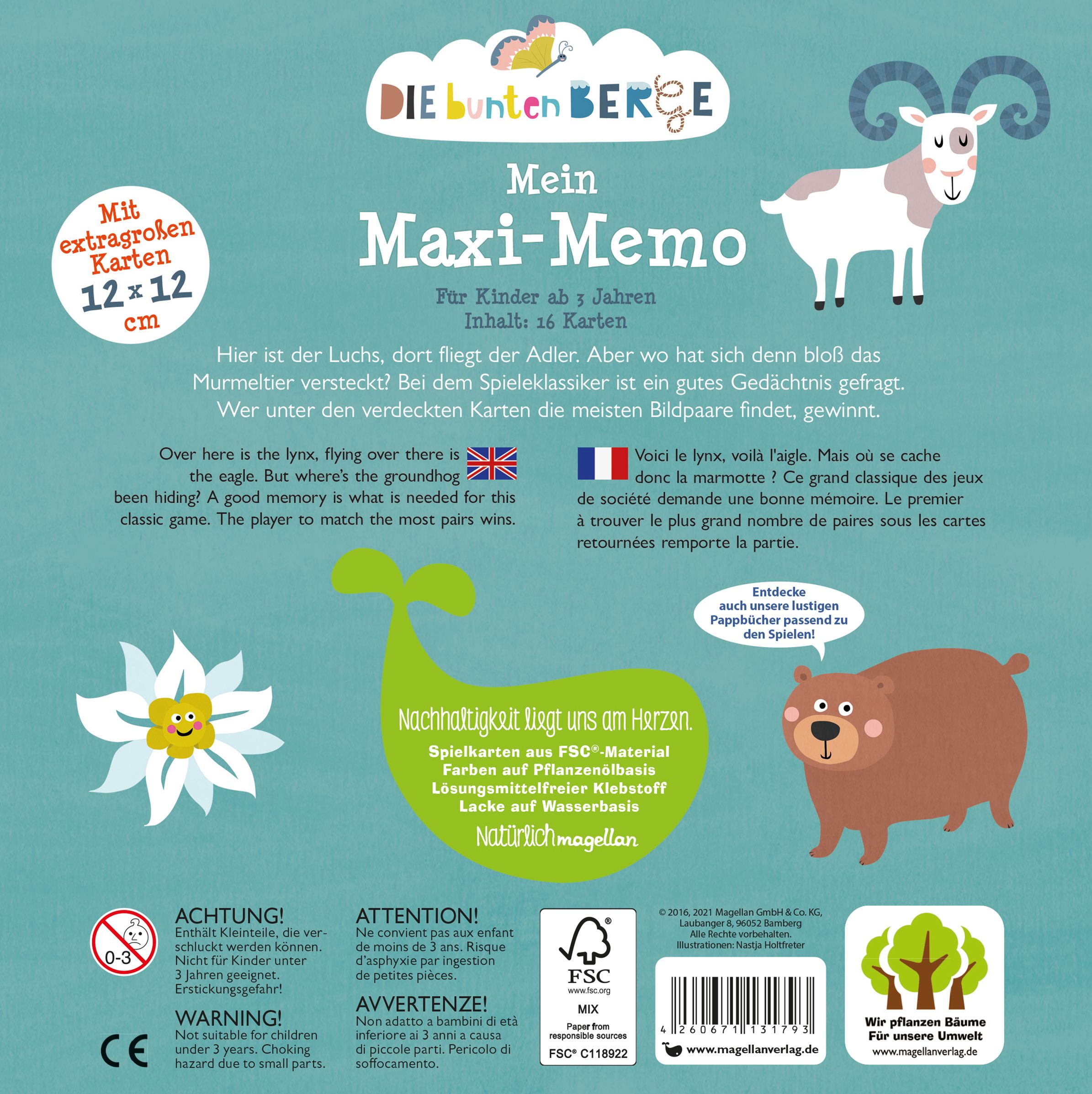 Die bunten Berge - Mein Maxi-Memo