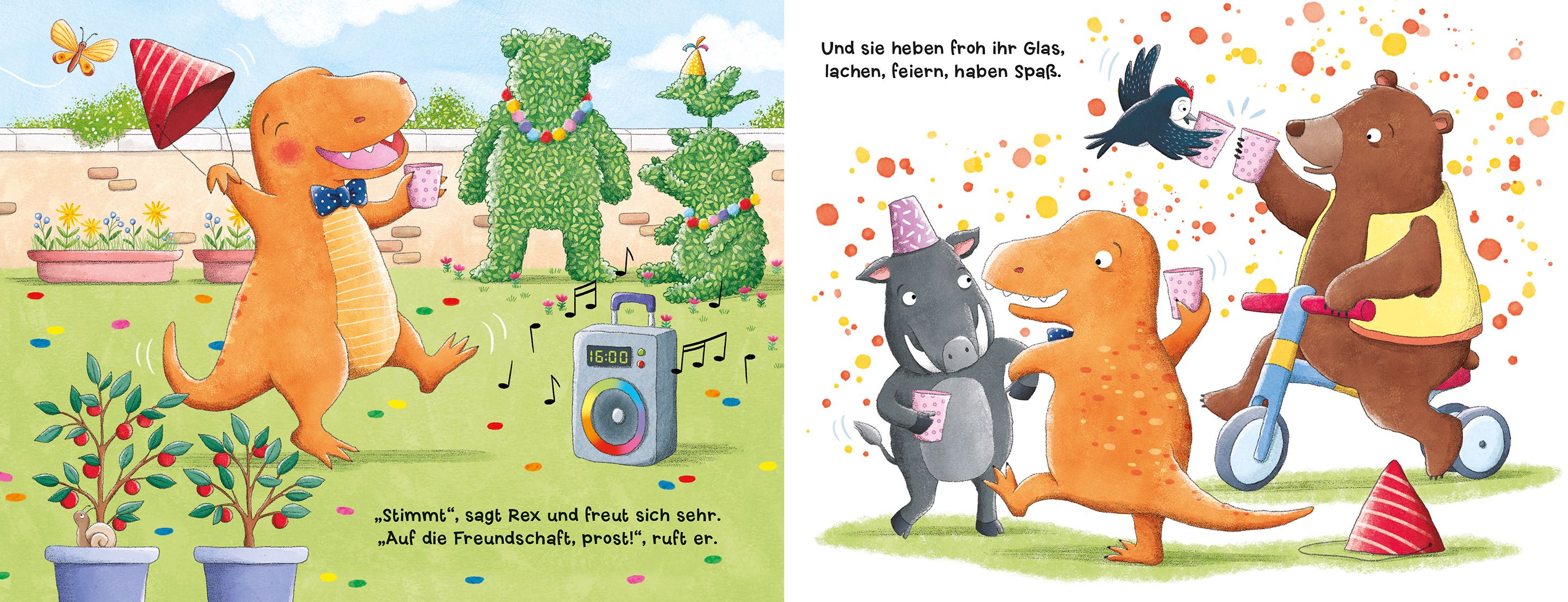 Morgens früh um sechs gähnt der kleine Rex