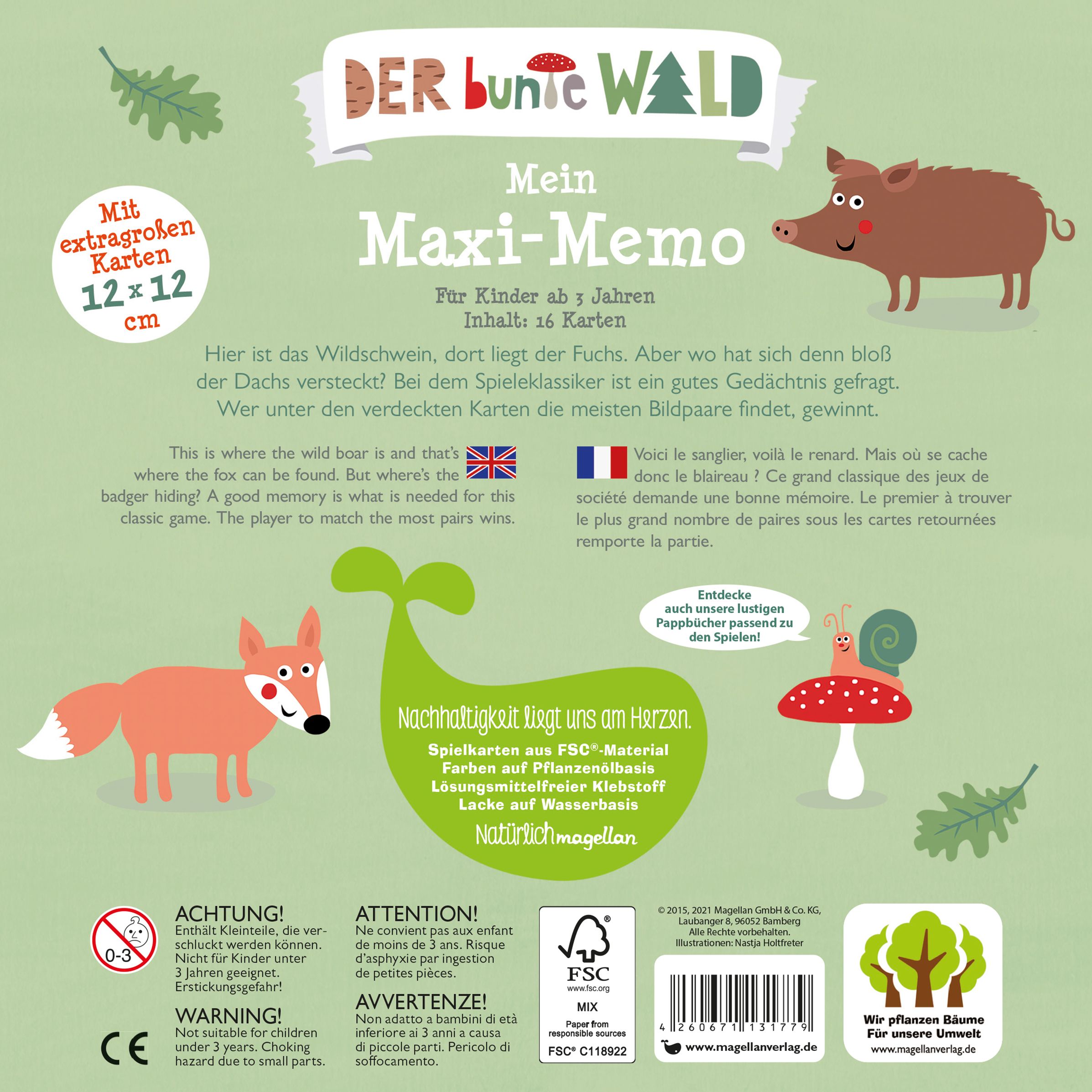 Der bunte Wald - Mein Maxi-Memo