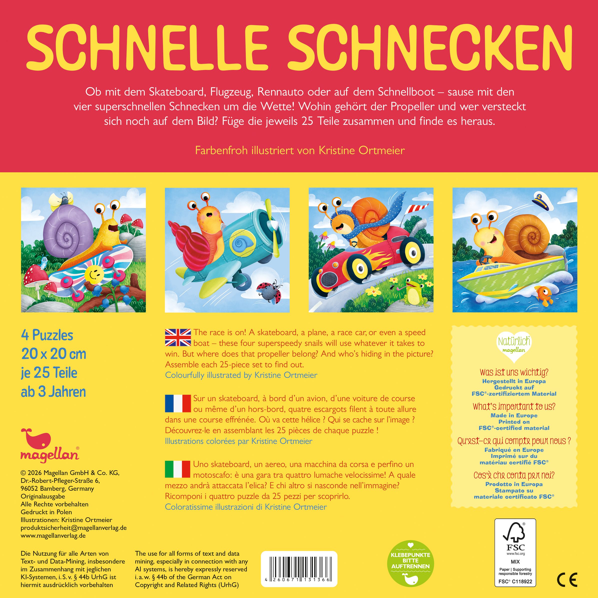 Schnelle Schnecken - 4 Puzzles